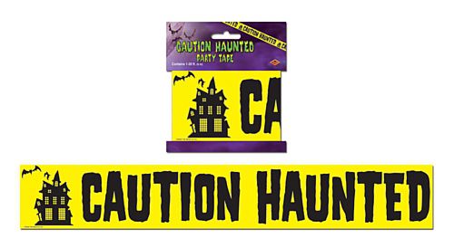 Caution Haunted Warning Tape - 6.1m – Party Packs