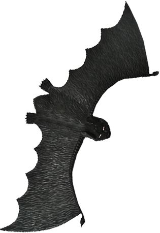 Rubber Bat Hanging Decoration - 26cm