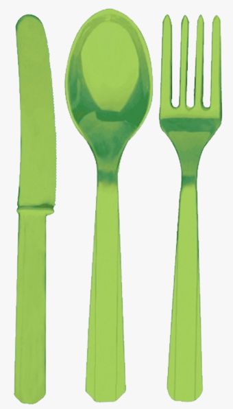 Lime Green Cutlery - Pack of 24