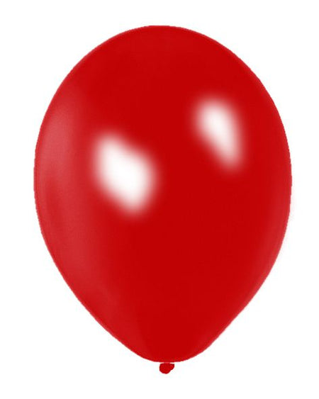 Red Metallic Latex Balloons - 12