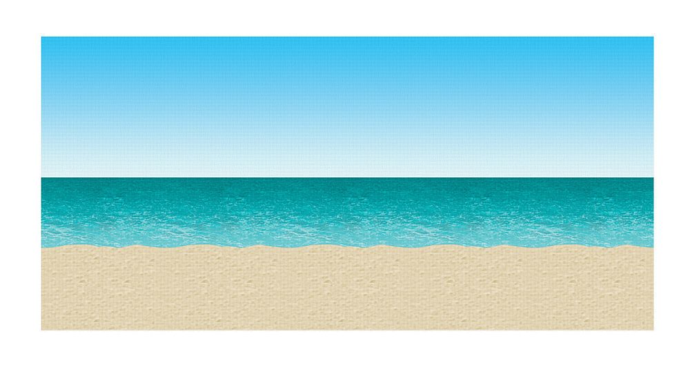Blue Sky, Ocean & Sand Backdrop 30ft
