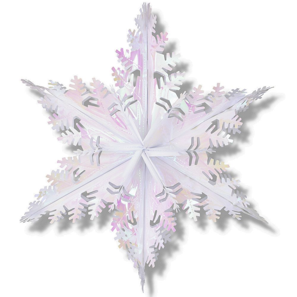 Opalescent Metallic Winter Snowflake - 24ins