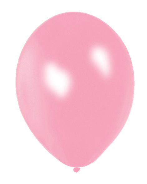 Pale Pink Metallic Latex Balloons - 12" - Pack of 50