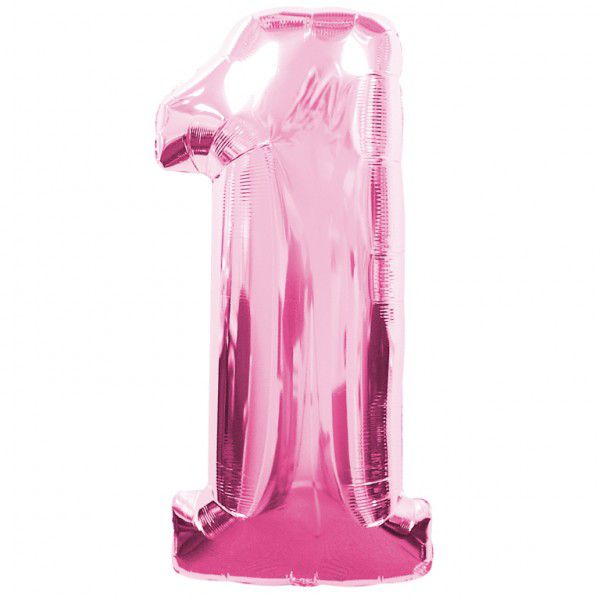 Pink Number 1 Foil Balloon - 35"