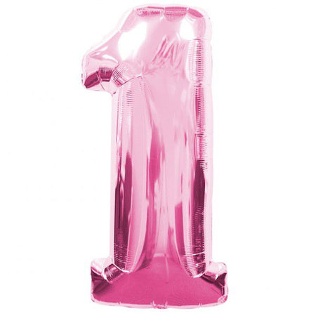 Pink Number 1 Foil Balloon - 35