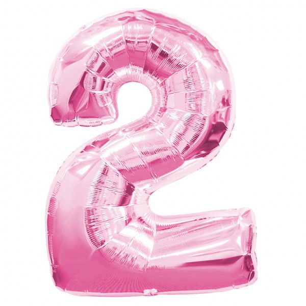Pink Number 2 Foil Balloon - 35"