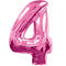 Pink Number 4 Foil Balloon - 35