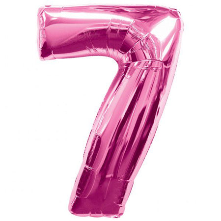 Pink Number 7 Foil Balloon - 35