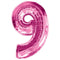 Pink Number 9 Foil Balloon - 35