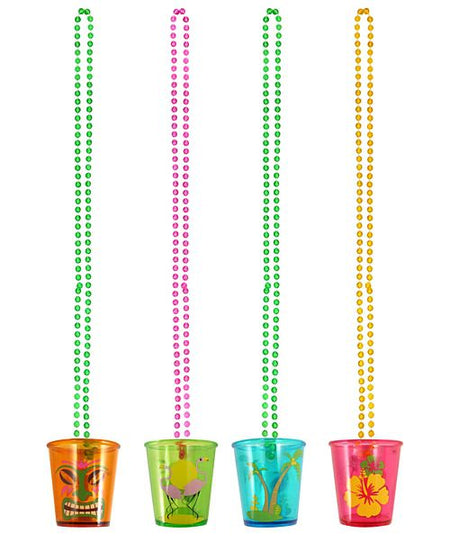 Hawaiian Shot Glass On Bead Chain - 82cm - Each