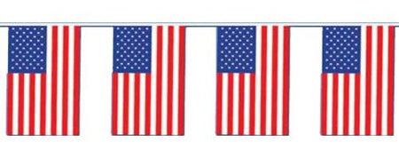 American Flag PVC Bunting - 7m