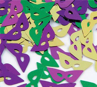 Mardi Gras Mask Confetti - 28g