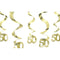 Golden Anniversary Wishes Swirl Decoration - Pack of 5 - 60cm