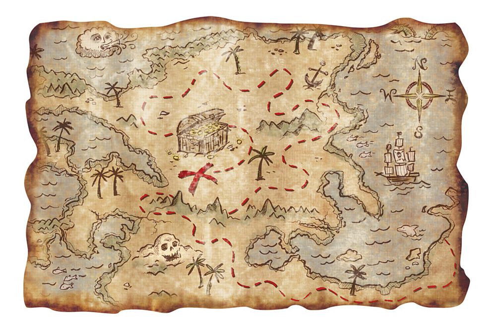 Plastic Treasure Map - 45.7cm