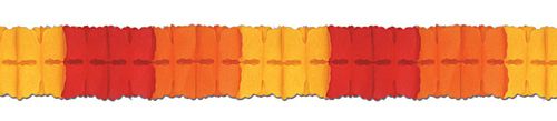 Red/Orange/Yellow Tissue Paper Garland - 4m