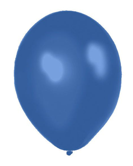 Royal Blue Metallic Latex Balloons - 12