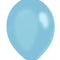 Pale Blue Metallic Latex Balloons - 12