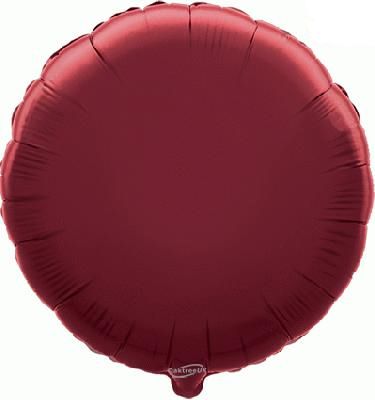 Burgundy Round Foil Balloon - 18"