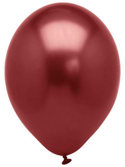 Burgundy Metallic Latex Balloons - 12