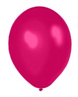 Fuchsia Pink Metallic Latex Balloons - 12