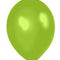 Lime Green Metallic Latex Balloons - 12