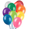 Multicolour Assorted Metallic Latex Balloons - 12