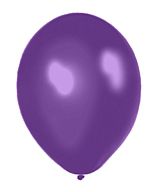 Purple Metallic Latex Balloons - 12