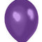 Purple Metallic Latex Balloons - 12