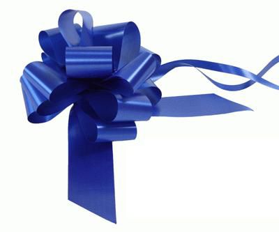 Royal Blue 12 Loop Pull Bow - 16.5cm - Each