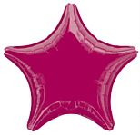 Burgundy Star Foil Balloon 19"