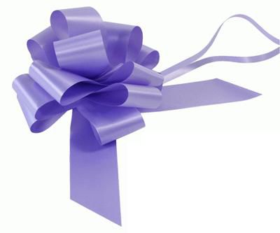 Lavender 12 Loop Pull Bow - 16.5cm - Each