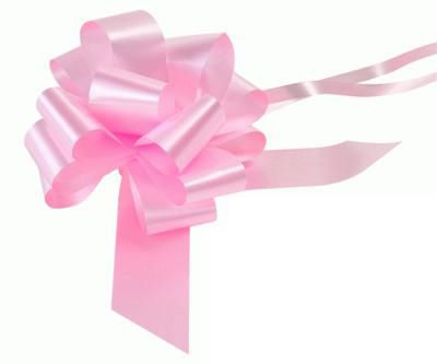 Pale Pink 12 Loop Pull Bow - 16.5cm - Each