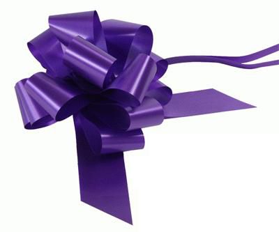 Purple 2" Pull Bow