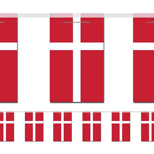 Denmark Flag Bunting 2.4m