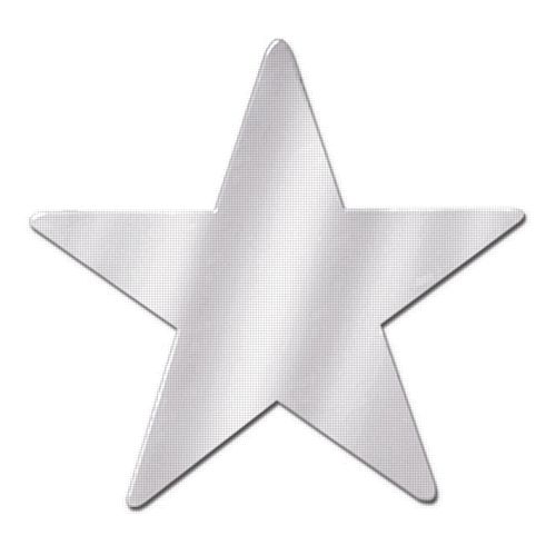Silver Star Foil Cutout - 9"