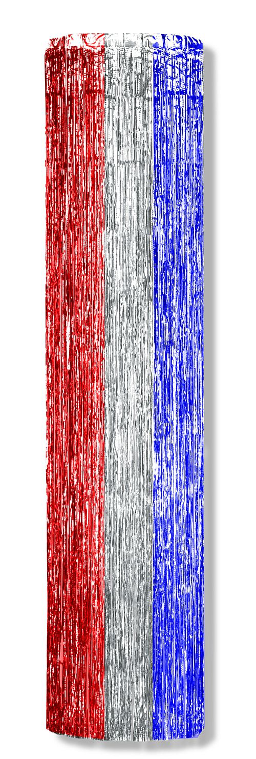 Red, White & Blue Metallic Column 8ft x 1ft