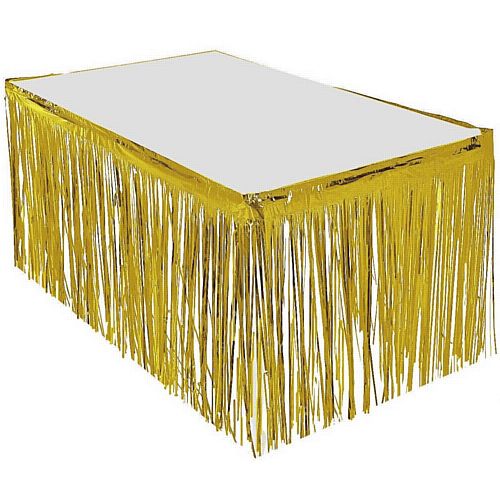 Gold Metallic Table Skirting - 76cm x 4.3m