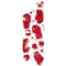 Bloody Footprints Floor Gore - 61cm - Sheet of 10