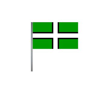 Devon Small Cloth Flag On A Pole - 9" x 6"