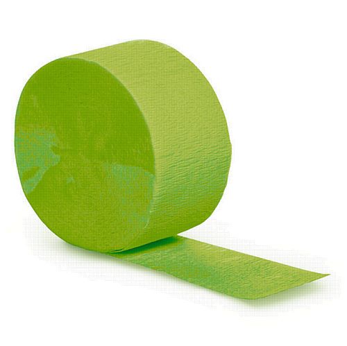 Lime Green Crepe Paper Streamer - 25m