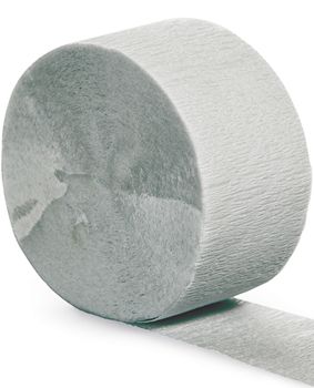 Grey Crepe Paper Streamer - 25m
