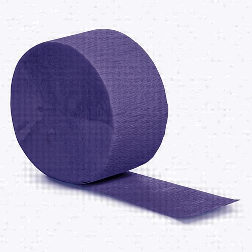 Purple Crepe Paper Streamer - 25m