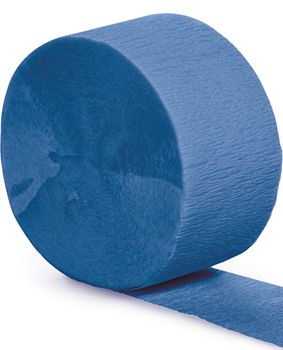 Royal Blue Crepe Paper Streamer - 25m
