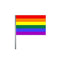 Gay Rights Small Cloth Flag On A Pole - 29cm x 17cm