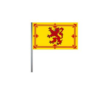 Rampant Lion Small Cloth Flag On A Pole - 9" x 6"