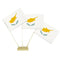 Cypriot Paper Table Flags - 15cm on 30cm Pole - Each