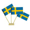 Swedish Paper Table Flags 15cm on 30cm Pole