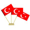 Turkish Paper Table Flags 15cm on 30cm Pole