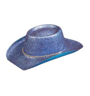 Blue Glitter Cowboy Hat