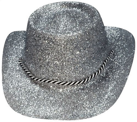Silver Glitter Cowboy Hat Party Packs